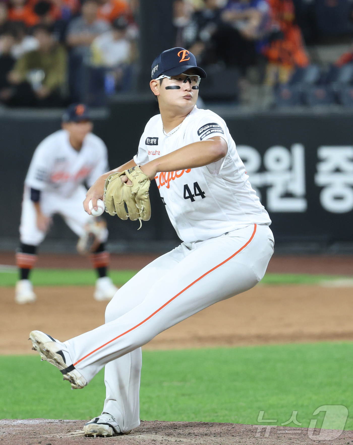 (대전=뉴스1) 김기남 기자 = 9일 대전 한화생명볼파크에서 열린 프로야구 2026 신한 SOL KBO리그 LG 트윈스와 한화 이글스의 경기에서 한화 김서현이 9회 마무리 투구를 …